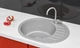 Гранитная кухонная мойка Lexona KOSH серая 047 - изображение 2