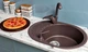Гранитная кухонная мойка Lexona Dante коричневая 018 - изображение 1