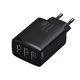 Сетевое зарядное устройство на 3 выхода Baseus Compact Charger (17W, 3 USB). Black - изображение 4