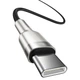 Кабель USB Type-C > USB Type-C Baseus Cafule Metal Data Cable 100W 2.0m (CATJK-D01) Black - изображение 2