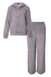 Піжама жіноча Pretty You London Chevron Grey теплий розкішний костюм для дому та відпочинку високої якості 2XL-3XL Сірий (5056372016328) - зображення 4