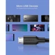 Дата кабель USB 2.0 AM to Micro 5P 2.0m US289 Black Ugreen (60138) (321513) - изображение 5