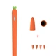 Силиконовый чехол со сменными наконечниками для Apple Pencil 2 STR Carrot Pencil Case - Orange - изображение 1