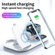 Док-станція з годинником та LED підсвічуванням STR 4 in 1 (для iPhone/Apple Watch/AirPods/USB) - White - зображення 4