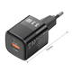 Зарядное устройство KUULAA GaN 33W USB-A QC 3.0 + USB-C PD 3.0 Black (RY-U33) - изображение 1