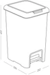 Ведро для мусора MBM HOME с крышкой и педалью Антрацит (BIN-01 20L ANTHRACITE) - изображение 11