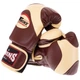 Перчатки боксерские кожаные TWINS VELCRO BGVL13 (размер 10 oz, темно-коричневый-ванильный) - изображение 5