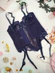 Корсет ажурный со съемными подвязками для чулок Lormar 70B + подарок стринги фиолетовый(L2024) - изображение 2