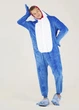 Пижама кигуруми мужская Kigurumi Акула Взрослая Голубая XL 175-185 см. (1086/1) - изображение 2