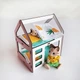 Игрушечная двухъярусная кровать домик NestWood для кукол Белый с розовым (kml009r) - изображение 2
