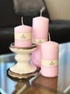 Свічка парафінова Pom Pom Candles, 20 х 6.5 см, без запаху, 100 годин горіння, рожева - зображення 2