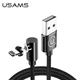 Кабель USAMS Магнітний Lightning Right-angle Magnetic Charging Cable U54 US-SJ444 |1m, 2A| black - зображення 6
