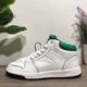 Высокие кожаные кеды хайтопы Zara 5602/810/030 40 р. 26,0см Белый с зеленым - изображение 13