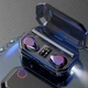 Бездротові Bluetooth навушники TWS М12 з LED підсвічуванням індикатором заряду павербанком та сенсорами керування Чорні - зображення 12