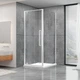 Душевая кабина Dusel DL198/DL196 Chrome, 100х100х190, дверь распашная, стекло прозрачное - изображение 1