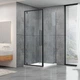 Душова кабіна Dusel DL198B/DL196B Black Matt , 90х90х190, двері орні, профіль чорний, скло прозоре - зображення 3