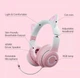 Безпровідні навушники "FINGERTIME" CAT BT029C з мікрофоном та підсвіткою Pink - зображення 2