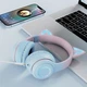 Беспроводные наушники "FINGERTIME" CAT BT029C с микрофоном и подсветкой Blue-Pink - изображение 5