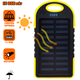 УМБ Power Bank повербанк Solar Charger SC-10 10000 mAh на солнечной батарее, защищенный от воды аккумулятор, с LED фонариком Желтый - зображення 1