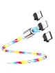 Зарядний кабель Foxconn Magneto Magic LED 1м. - 3 в 1 Type-C, Lightning, Micro-USB на USB-кабель для iPhone, iPod, iPad, AirPods, Samsung, Xiaomi - зображення 2