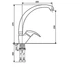 Змішувач для кухні одноважільний EMMEVI Granit Luxor коричневий латунь TF 7087 - зображення 2