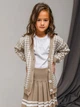 Детский кардиган для девочки ARTKNIT Лапки 26541 116-122 см Бежевый (4823093440173) - изображение 3