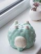 Керамический горшок для растений Mini Plant Овечка Животное мятная, размер 10,5 x 9,5 см - изображение 4