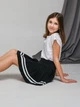 Подростковая трикотажная школьная юбка для девочки ARTKNIT Плиссе 26525 140-146 см Черная (4823093439993) - изображение 3