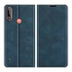Чехол Taba Retro-Skin для Motorola Moto E7i / E7 Power / E7i Power книжка кожа PU с визитницей синий - изображение 6