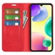 Чехол Taba Retro-Skin для Xiaomi Redmi 10C книжка кожа PU с визитницей красный - изображение 2