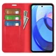 Чехол Taba Retro-Skin для Motorola Moto E20 / E40 книжка кожа PU с визитницей красный - изображение 2