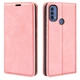 Чехол Taba Retro-Skin для Motorola Moto E20 / E40 книжка кожа PU с визитницей розовый - изображение 1