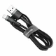 Кабель Baseus Cafule Cable USB For iP 2A 3m Gray+Black (CALKLF-RG1) - изображение 3