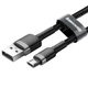 Кабель Baseus cafule Cable USB For Micro 2.4A 0.5M Gray+Black (CAMKLF- AG1) - изображение 4