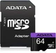 Карта памяти A-DATA Premier microSDXC UHS-1 64Gb Class 10 R-100Mb/s adapter SD (AUSDX64GUICL10-RA1) - изображение 1