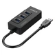 USB-хаб ORICO USB 3.0 3 порти + RJ45 (HR01-U3-V1-BK-BP) - зображення 2