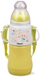 Бутылочка для кормления детская Baby Малыши 230 мл с ремешком желтая Fissman DP43986 - изображение 1