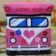 Оргнайзер для хранения игрушек складной автобус Love bus с крышкой водонепроницаемый UKC Baby Play 40х25 см Разноцветный (00607) - зображення 5