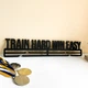 Медальниця з дерева "Train hard win easy" - зображення 4