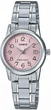 Женские часы Casio LTP-V002D-4B Розовые с серебристым - изображение 1