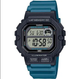 Мужские наручные часы со светодиодной подсветкой CASIO WS-1400H-3A Черный\Синий - изображение 2
