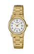 Женские часы Casio LTP-V002G-7B2 Белые с золотистым новаторские - изображение 5