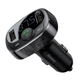 FM-трансмиттер модулятор + 2USB 2.4A для зарядки Baseus T-Typed Bluetooth FM Launcher 2,4A 2USB black (CCTM-01) - изображение 1
