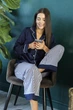 Пижама: блуза и брюки Silence 48(XL) Синий (Navy blue) (70682) - изображение 5