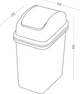 Ведро для мусора MBM HOME с крышкой BIN-12 6 л Серое (BIN-12 6L GRAY) - изображение 5