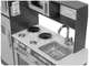 Детская деревянная кухня Mamabrum XXL с LED-освещением Серая LED KITCHEN W1C600 - изображение 13