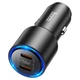 Автомобільний зарядний пристрій Hoco NZ3 Clear way dual port PD Car charger 40W Black - зображення 5