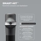 Перкуссионный массажер Lightsaber Booster U1 Массажный пистолет 2500 мАч (6 насадок) Черный - изображение 4