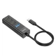USB-hub хаб 4-в-1 підтримка накопичувача до 1Tb HOCO HB25 Easy mix |Type-C to USB 3.0*1+USB 2.0*3| Чорний - зображення 6