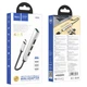 USB-хаб розширювач з входом Type-C HUB адаптер HOCO Mini 4-in-1 converter (USB3.0+3*USB2.0). Silver - зображення 4